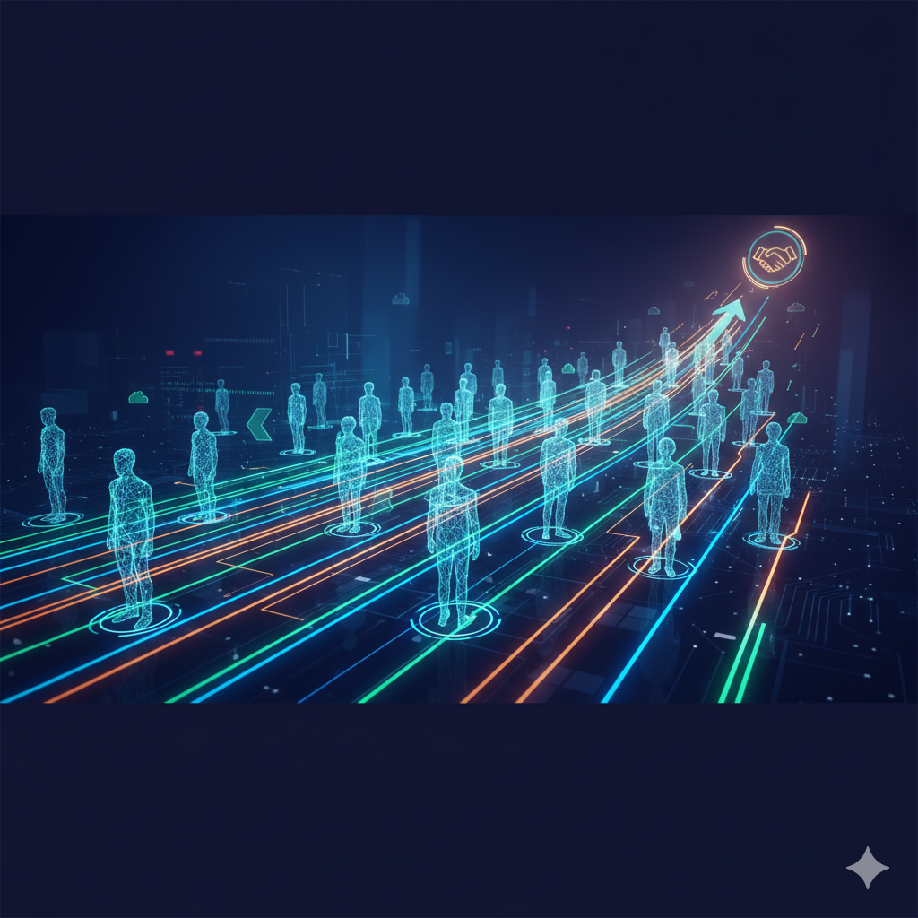 Professional staffing services concept with team collaboration and recruitment visuals